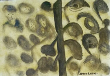 Pintura titulada "Arbre de vie terres…" por Ivann Deweare Lindor, Obra de arte original, Acrílico