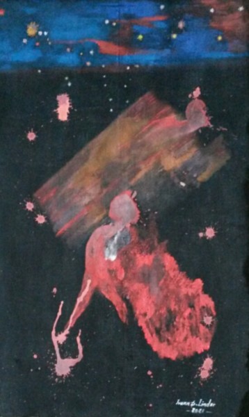 Malerei mit dem Titel "Dechouquage" von Ivann Deweare Lindor, Original-Kunstwerk, Acryl