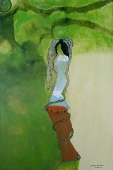 Картина под названием "La Déesse aux mille…" - Ivann Deweare Lindor, Подлинное произведение искусства, Акрил Установлен на Д…