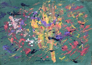 Malerei mit dem Titel "Marelle et brouhaha" von Ivann Deweare Lindor, Original-Kunstwerk, Acryl