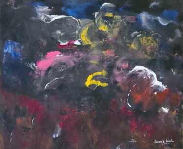 Painting titled "Apocalyptic conflic…" by Ivann Deweare Lindor, Original Artwork, Acrylic