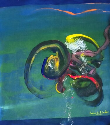 Painting titled "Conflit et dechouca…" by Ivann Deweare Lindor, Original Artwork, Acrylic