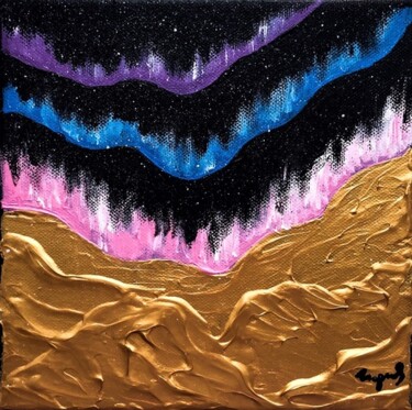 Painting titled "Nothern light and g…" by Ivanna Mois, Original Artwork, Acrylic
