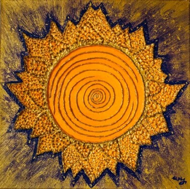 Painting titled "The Sun" by Ivanna Mois, Original Artwork, Acrylic
