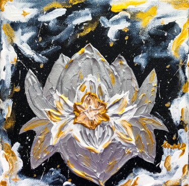 Картина под названием "Devine lotus" - Ivanna Mois, Подлинное произведение искусства, Акрил