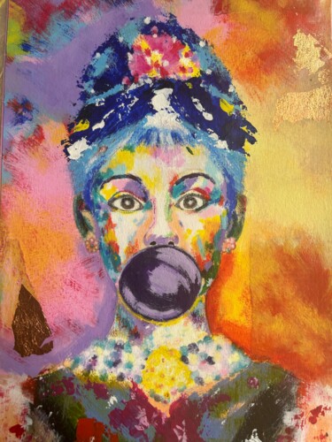 Peinture intitulée "Audrey" par Ivanna Manzur, Œuvre d'art originale, Acrylique