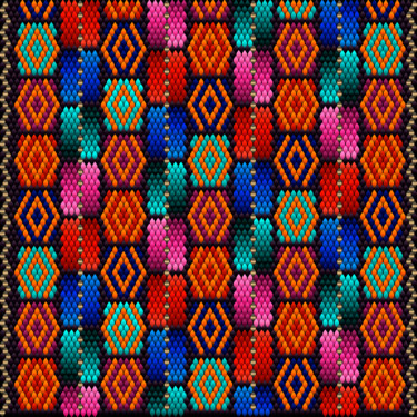 Bright and colorful ethnic ornament. Digitale Künste mit dem Titel "Bright and colorful…" von Ihor Ivanov, Original-Kunstwerk, 2D Digital Work