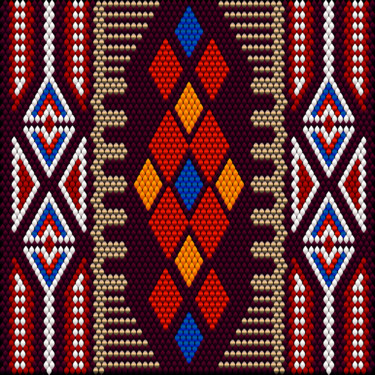 Digital Arts με τίτλο "Ethnic ornament  in…" από Ihor Ivanov, Αυθεντικά έργα τέχνης, Ψηφιακή ζωγραφική