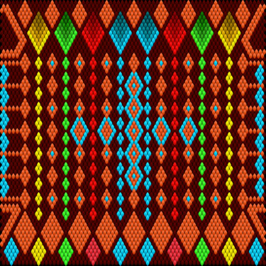 Digital Arts titled "Ethnic ornament  in…" by Ihor Ivanov, Original Artwork, 2D Digital Work