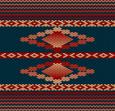 Traditional geometric motives of the African continent. Arts numériques intitulée "Traditional geometr…" par Ihor Ivanov, Œuvre d'art originale, Peinture numérique