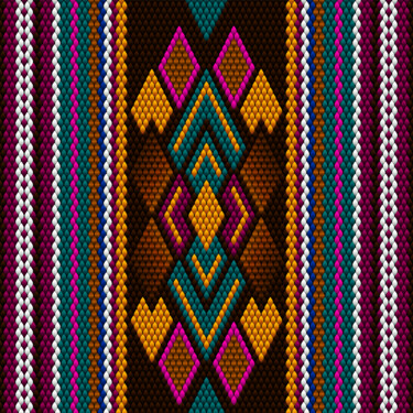 Colored lantern. Abstraction, imitation of embroidery. Arts numériques intitulée "Colored lantern. Ab…" par Ihor Ivanov, Œuvre d'art originale, Travail numérique 2D
