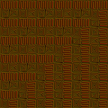 Artes digitais intitulada "3D pattern of antiq…" por Ihor Ivanov, Obras de arte originais, Pintura digital