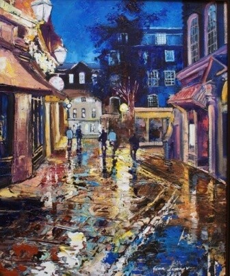 Painting titled "Sussex Street, Camb…" by Ivanov, Original Artwork, Oil