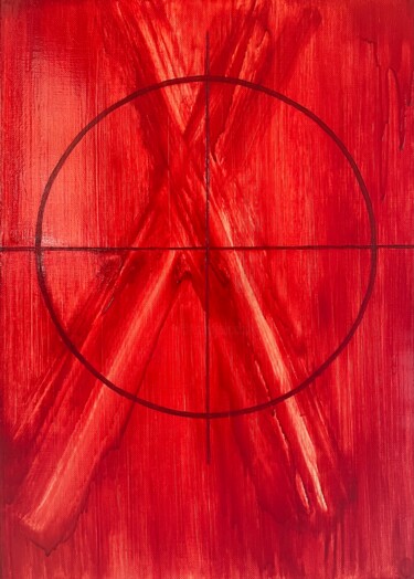 Painting titled "Don't kill" by Ivanova Amina, Original Artwork, Oil Mounted on Wood Stretcher frame