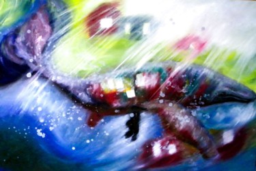 Картина под названием "Двойной мир" - Svetlana Ivanova, Подлинное произведение искусства, Масло