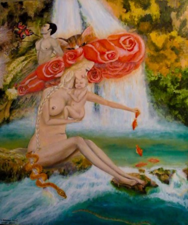 Картина под названием "Живородящая" - Svetlana Ivanova, Подлинное произведение искусства, Масло