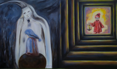 Картина под названием "Безысходность и Над…" - Svetlana Ivanova, Подлинное произведение искусства, Масло
