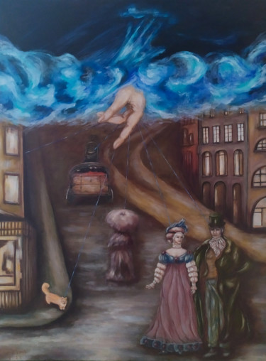 Картина под названием "The Finger of Fate" - Svetlana Ivanova, Подлинное произведение искусства, Масло