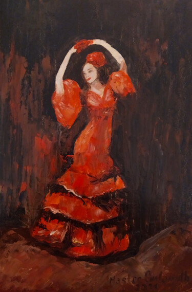 Peinture intitulée "Flamenco" par Svetlana Ivanova, Œuvre d'art originale, Huile