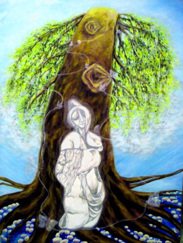 Schilderij getiteld "Tree of Life" door Svetlana Ivanova, Origineel Kunstwerk, Olie