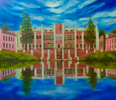 Painting titled "Marfino Manor, Russ…" by Svetlana Ivanova, Original Artwork, Oil