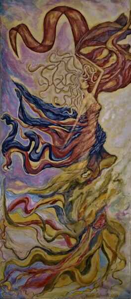 Peinture intitulée "The queen of the air" par Svetlana Ivanova, Œuvre d'art originale, Huile