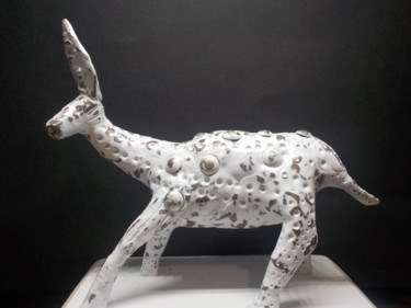 Sculpture intitulée "Cervo" par Ivan Zucconelli, Œuvre d'art originale, Pâte polymère
