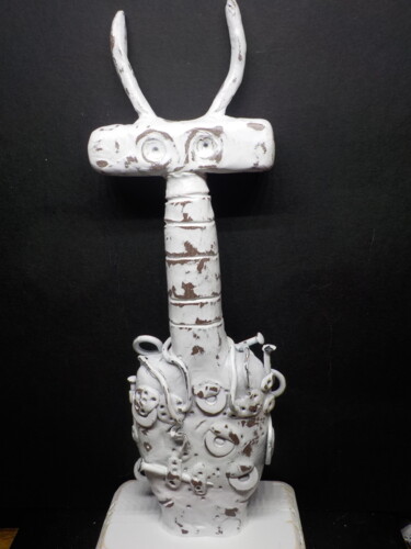 Escultura intitulada "Idolo (Idol)" por Ivan Zucconelli, Obras de arte originais, Argila do polímero