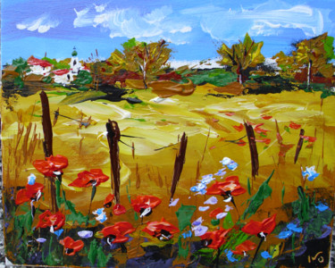 Painting titled "provence-poppies.jpg" by Ivo, Original Artwork, Oil