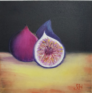 Malerei mit dem Titel "Fig tree" von Ivelina Hrytsylo, Original-Kunstwerk, Öl