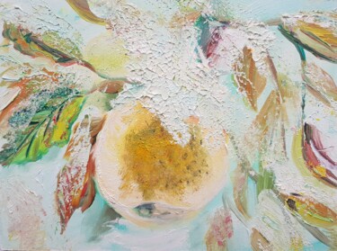 Картина под названием "Apple tree under th…" - Ivelina Hrytsylo, Подлинное произведение искусства, Масло