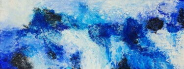 Pittura intitolato "Ocean Painting Land…" da Iveta Zaharova (Kārkla), Opera d'arte originale, Acrilico