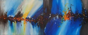 Painting titled "2 set Landscape Pai…" by Iveta Zaharova (Kārkla), Original Artwork, Acrylic