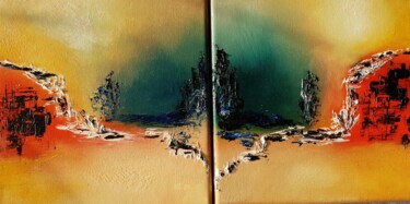 Painting titled "2 Set Painting Art…" by Iveta Zaharova (Kārkla), Original Artwork, Oil