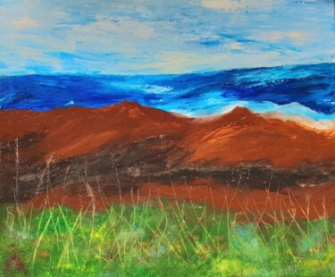 Painting titled "Landscape Painting…" by Iveta Zaharova (Kārkla), Original Artwork, Acrylic