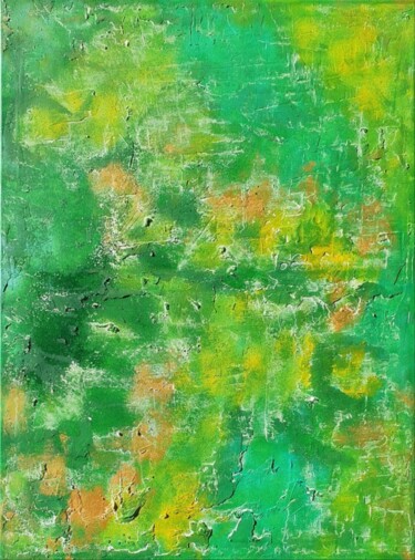 Pintura titulada "Green Original Pain…" por Iveta Zaharova (Kārkla), Obra de arte original, Acrílico