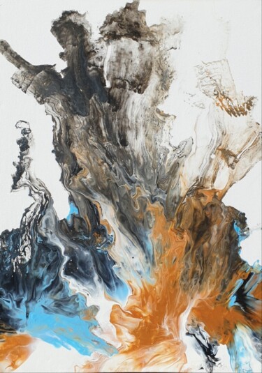 Pittura intitolato "Fluid Original Pain…" da Iveta Zaharova (Kārkla), Opera d'arte originale, Acrilico