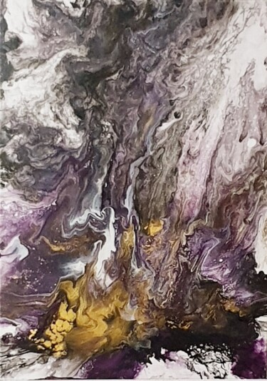 Pittura intitolato "Fluid Original Pain…" da Iveta Zaharova (Kārkla), Opera d'arte originale, Acrilico