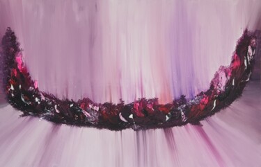 Картина под названием "LARGE Pink Purple A…" - Iveta Zaharova (Kārkla), Подлинное произведение искусства, Акрил