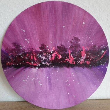 Painting titled "Round painting orig…" by Iveta Zaharova (Kārkla), Original Artwork, Acrylic