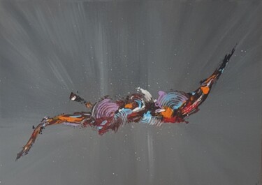 Peinture intitulée "Grey Abstract Origi…" par Iveta Zaharova (Kārkla), Œuvre d'art originale, Acrylique
