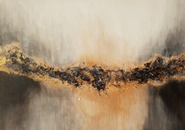 Картина под названием "Black White Gold Mo…" - Iveta Zaharova (Kārkla), Подлинное произведение искусства, Акрил