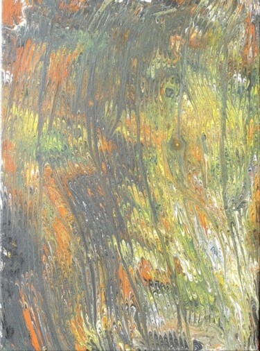 Pintura intitulada "Black Brown Yellow…" por Iveta Zaharova (Kārkla), Obras de arte originais, Acrílico