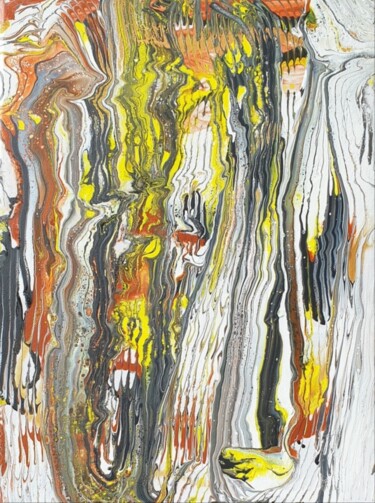 Malerei mit dem Titel "Fluid art Abstract…" von Iveta Zaharova (Kārkla), Original-Kunstwerk, Acryl