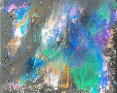 Painting titled "Modern Space Fluid…" by Iveta Zaharova (Kārkla), Original Artwork, Acrylic