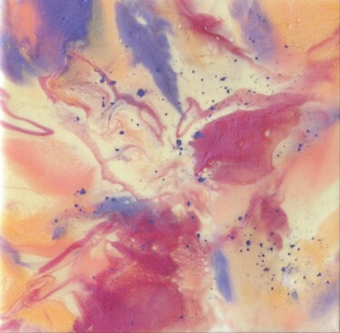 Картина под названием "Purple Resin Dreamy…" - Iveta Zaharova (Kārkla), Подлинное произведение искусства, Пигменты