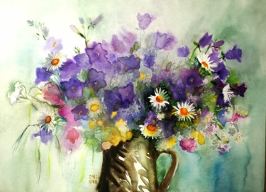 Peinture intitulée "Bouquet - Bells" par Im, Œuvre d'art originale, Aquarelle