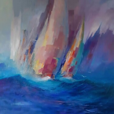 Pintura titulada "Wild sea" por Ivica Petraš, Obra de arte original, Oleo