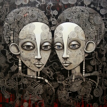 Arts numériques intitulée "Coeurle moi" par Iviha Deidi, Œuvre d'art originale, Peinture numérique