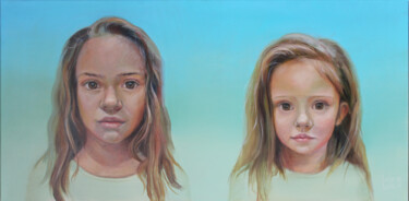 Картина под названием "Sisters" - Katya Ivleva, Подлинное произведение искусства, Масло